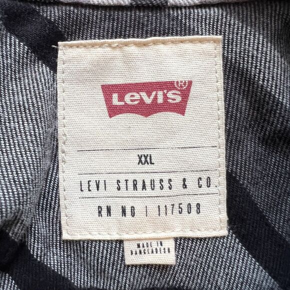 Levi Plaid Flannel Sherpa Fleece Jacket-Size XXL - Picture 6 of 10